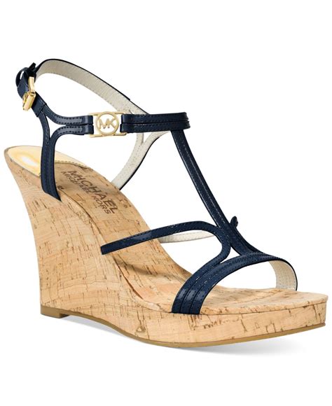 michael kors cicely wedge sandals|michael kors leather wedge.